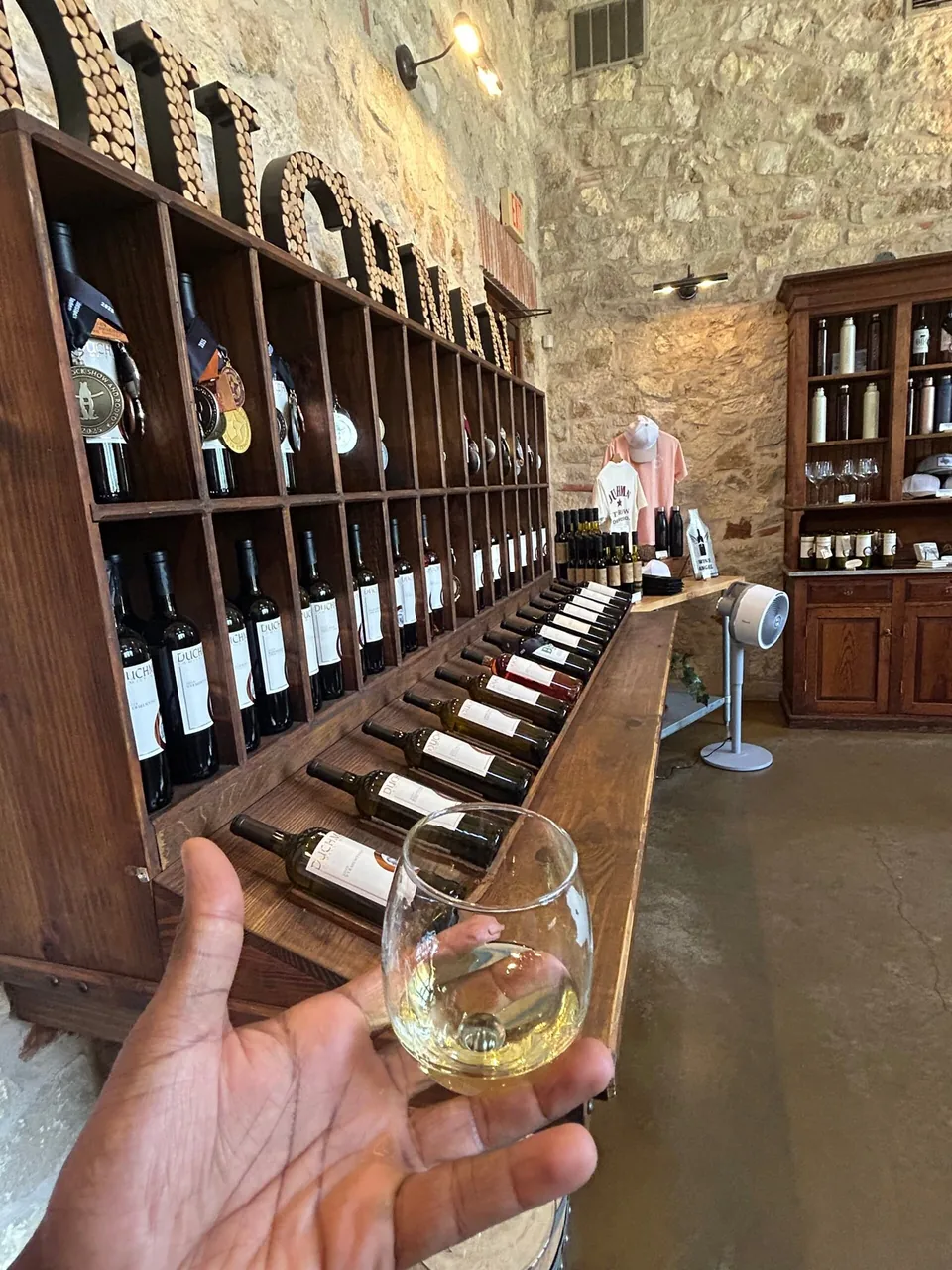 A pour in the cellar